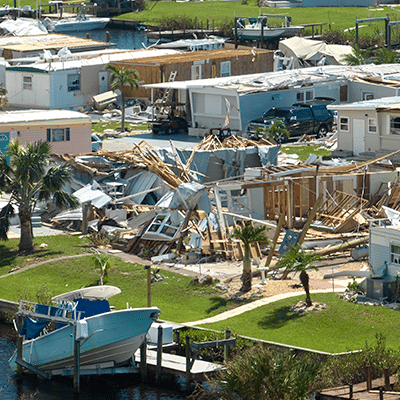Hurricane damage